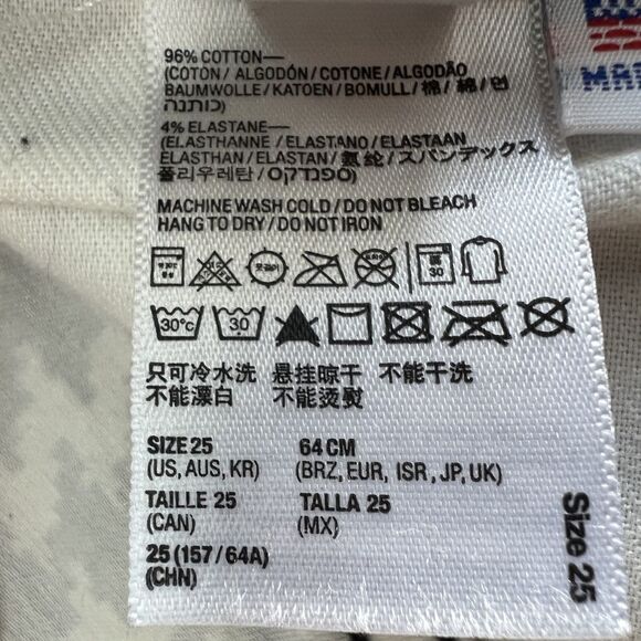 American Apparel Jeans Herringbone Shorts Women Size 25 - Picture 5 of 8